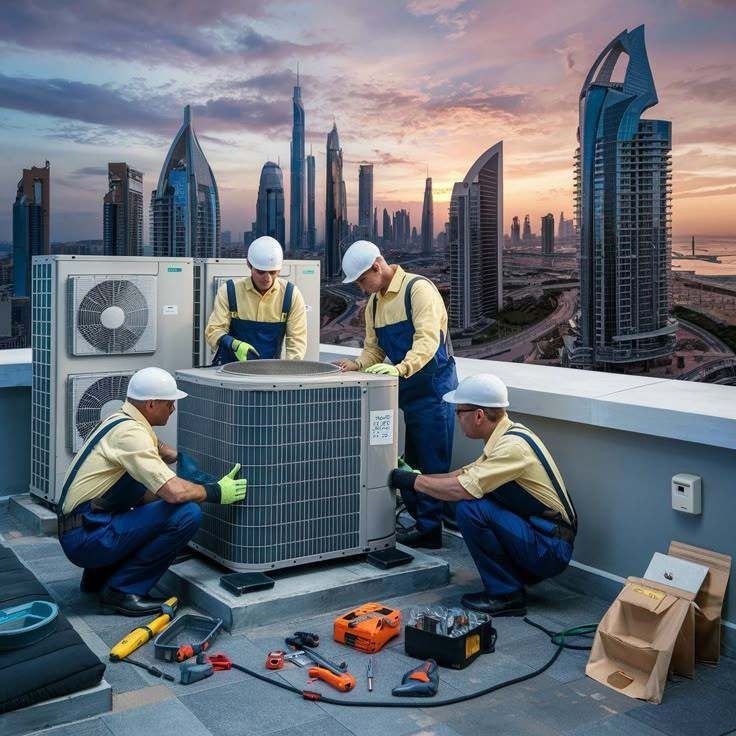 HVAC technician working on a home comfort system